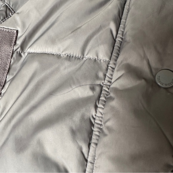 TEENIE WEENIE LONG PUFFER DOWN COAT PARKA HOODED REAL FUR LIGHT GRAY INSULATED M - Picture 15 of 16